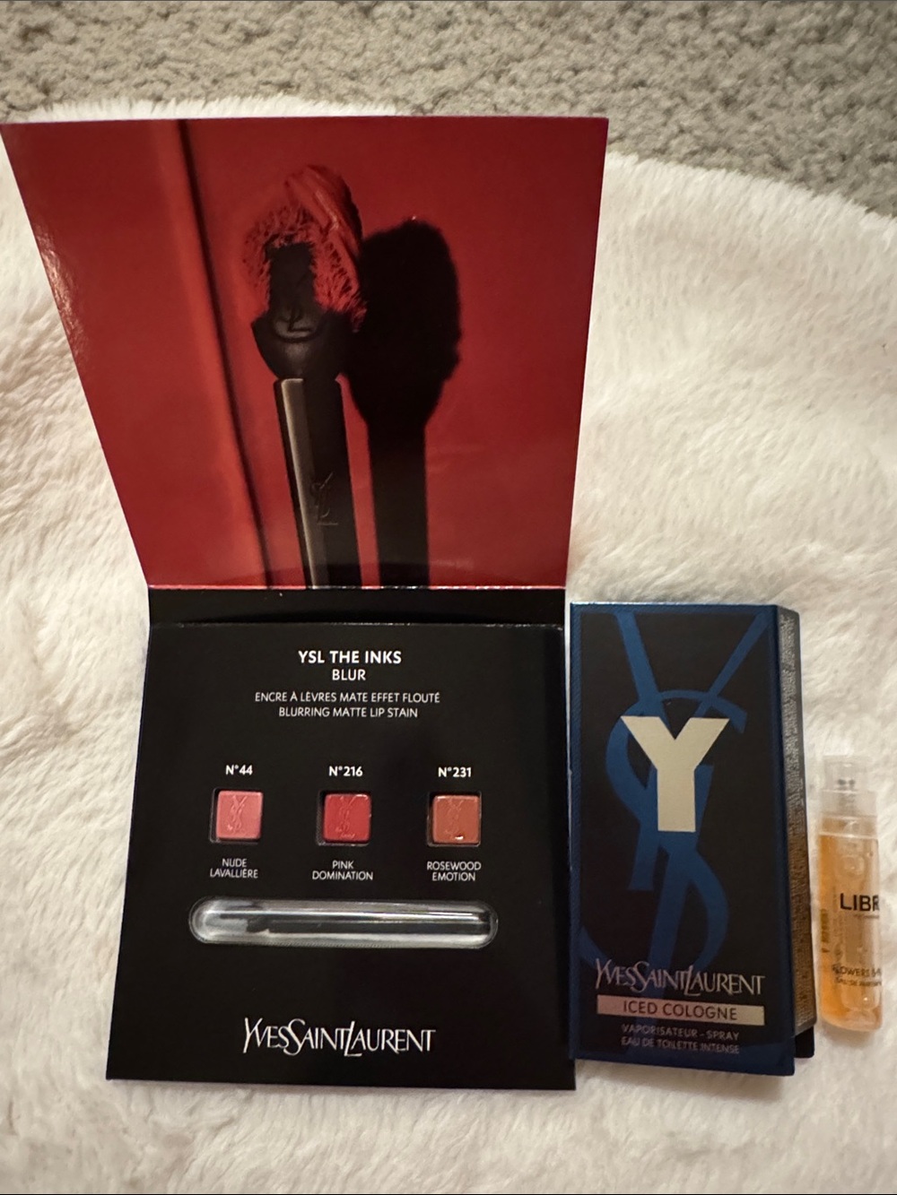 Yves Saint Laurent Mini Lip Stain Trio & Libre samples